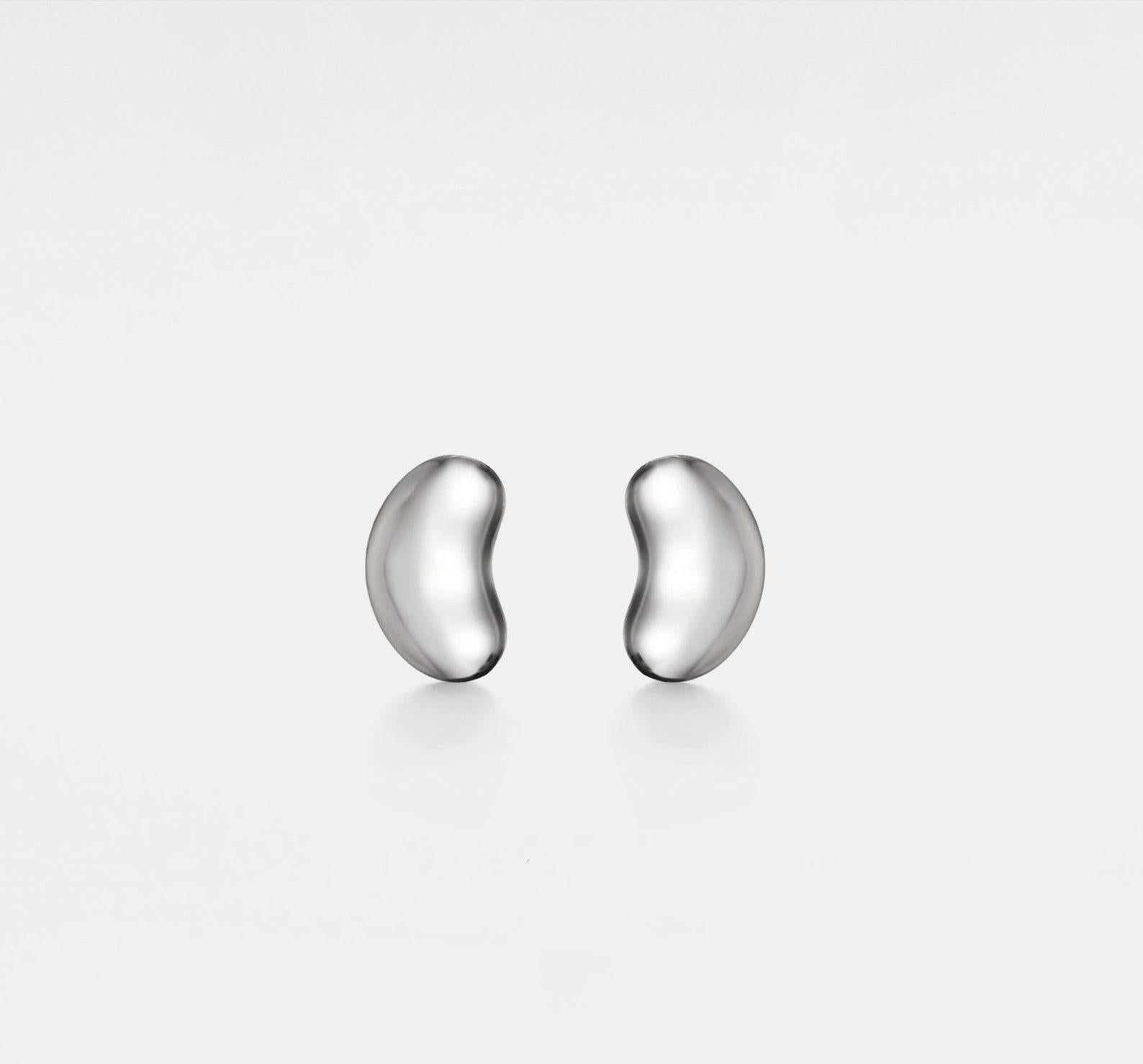 Dainty Gold Bean Stud Earrings