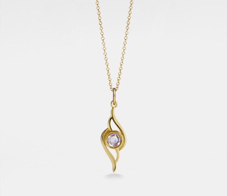 Gold Bird Photo Projection Necklace