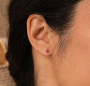 Dainty Birthstone Stud Earrings for Birthdays