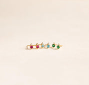 Dainty Birthstone Stud Earrings for Birthdays