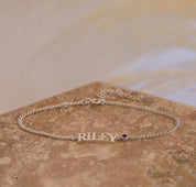 Personalized Birthstone Name Bracelet