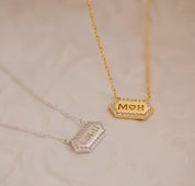 Personalized Engraved Hexagon Initial Necklace