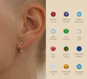 Personalized Birthstone Ear Jackets Earrings