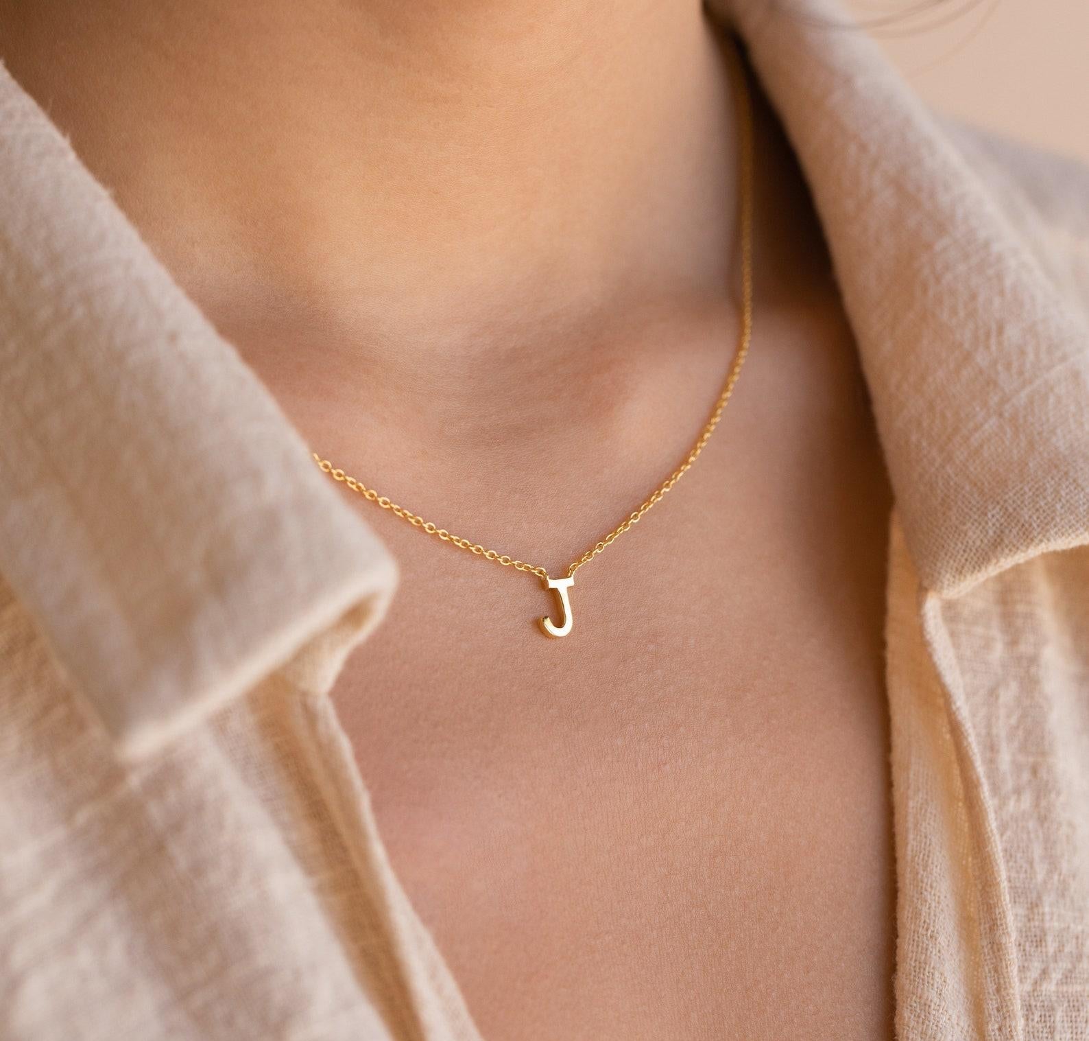 Personalized Dainty Letter Necklace for Her