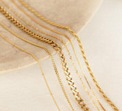 Layering Herringbone and Snake Necklace Chains