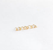 Personalized Initial Stud Earrings with Diamonds