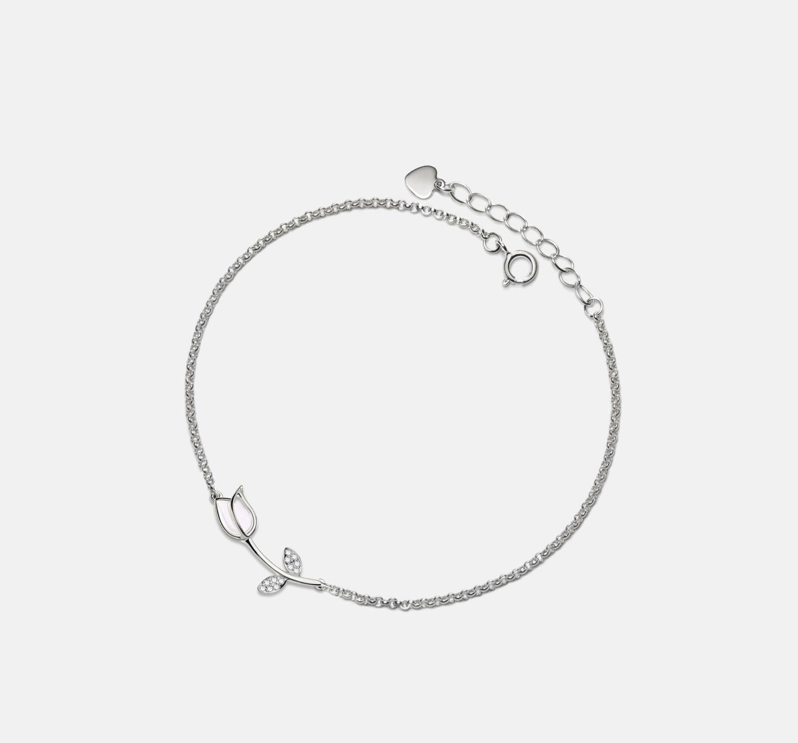 Dainty Gold Tulip Flower Anklet