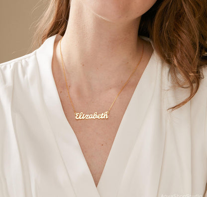 Custom Gold Plated Name Necklace