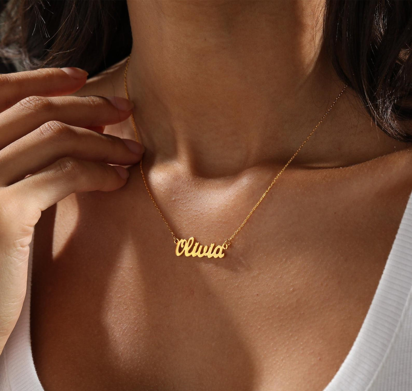 Custom Gold Plated Name Necklace