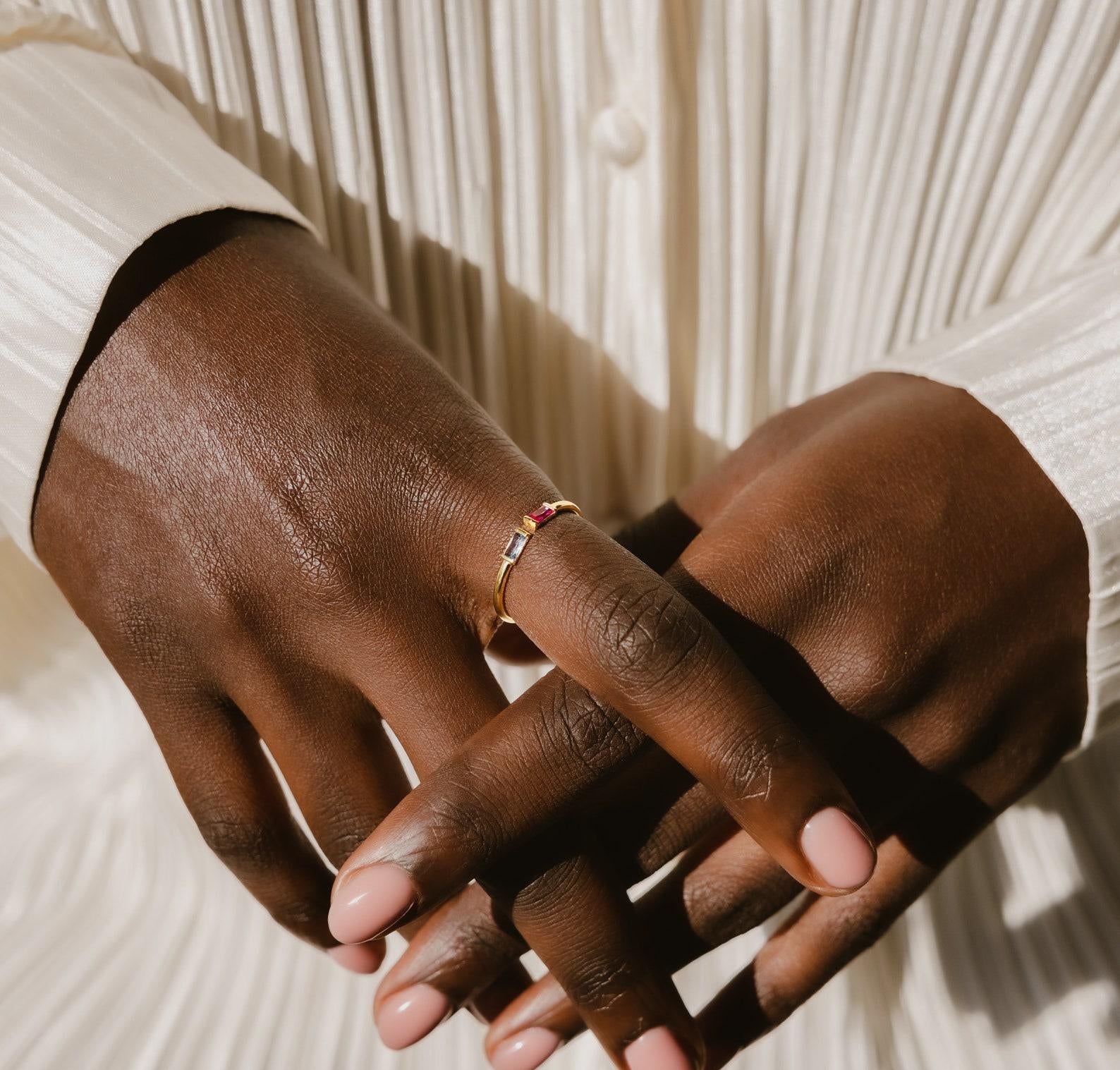 Adjustable Birthstone Ring for Best Friends