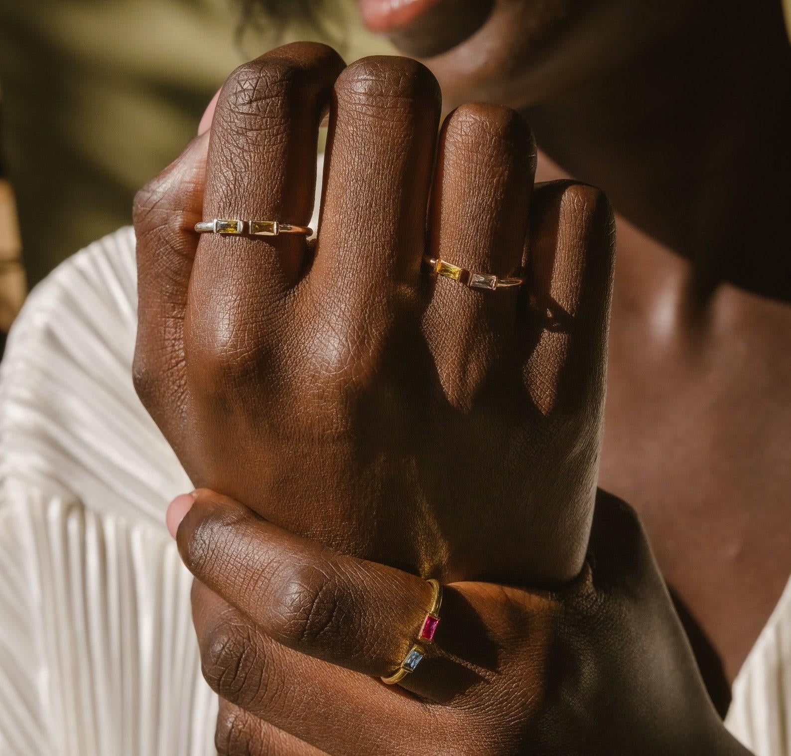 Adjustable Birthstone Ring for Best Friends