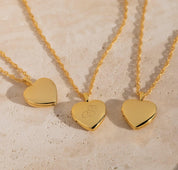 Personalized Initial Heart Locket Necklace