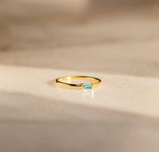 Custom Baguette Birthstone Stackable Ring