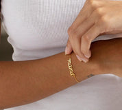 Personalized 18K Gold Mama Bracelet