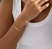 Personalized 18K Gold Mama Bracelet