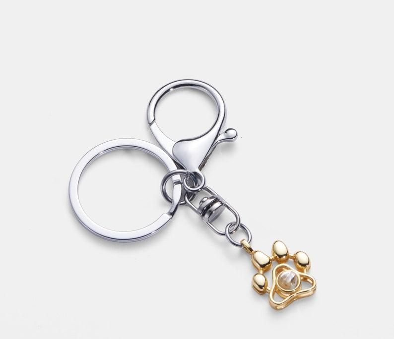 Custom Paw Print Projection Keychain