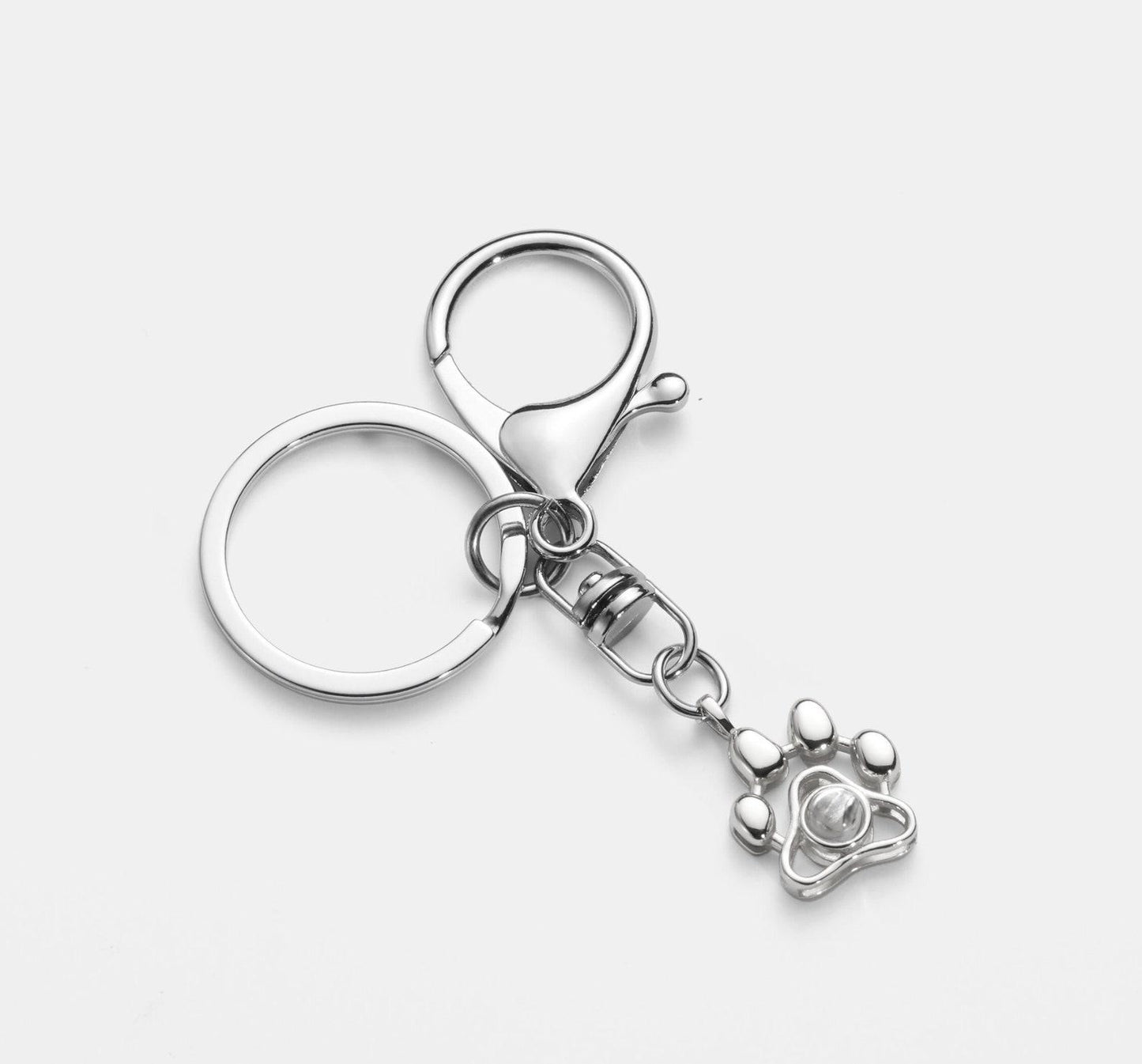 Custom Paw Print Projection Keychain