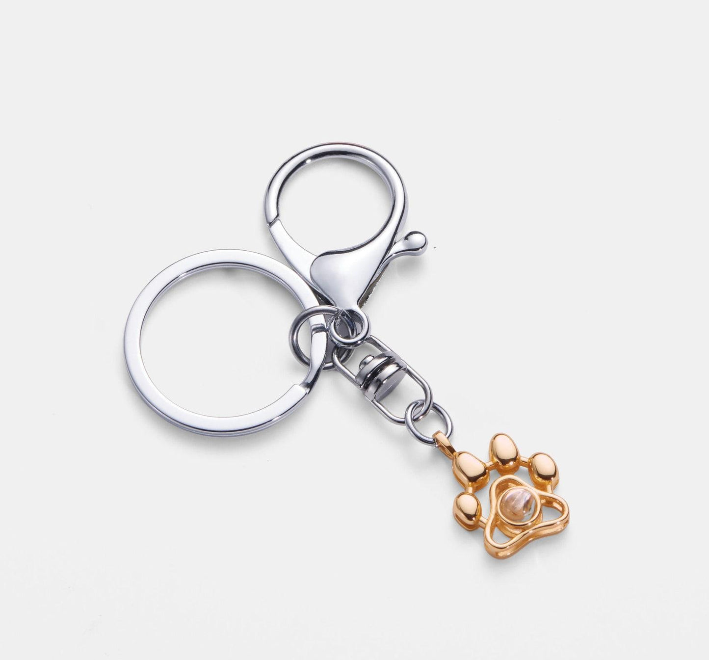 Custom Paw Print Projection Keychain