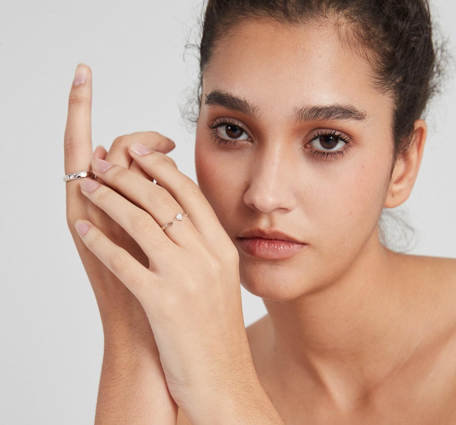 Deer Head Antler Couple Ring