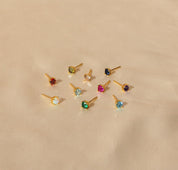 4mm Birthstone Stud Earrings for Everyday Wear