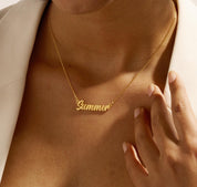 Personalized 18K Gold Name Necklace