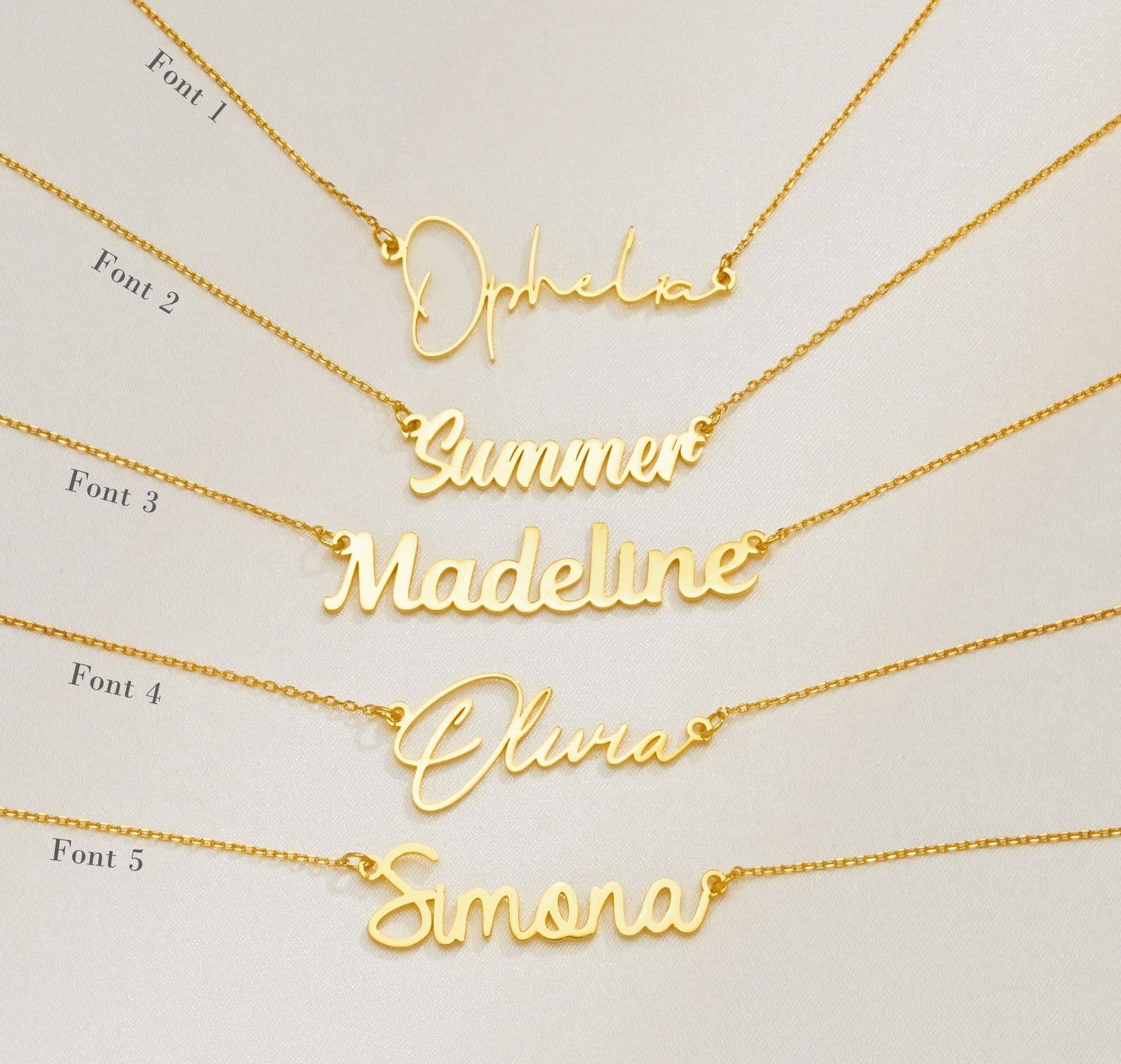 Personalized 18K Gold Name Necklace