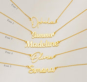 Personalized 18K Gold Name Necklace