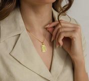 Personalized Gold Letter Pendant Necklace