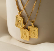 Personalized Gold Letter Pendant Necklace