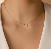 Personalized Mini Sideways Initial Necklace