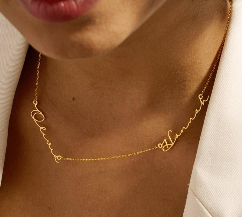 Personalized Minimalist Gold Name Necklace