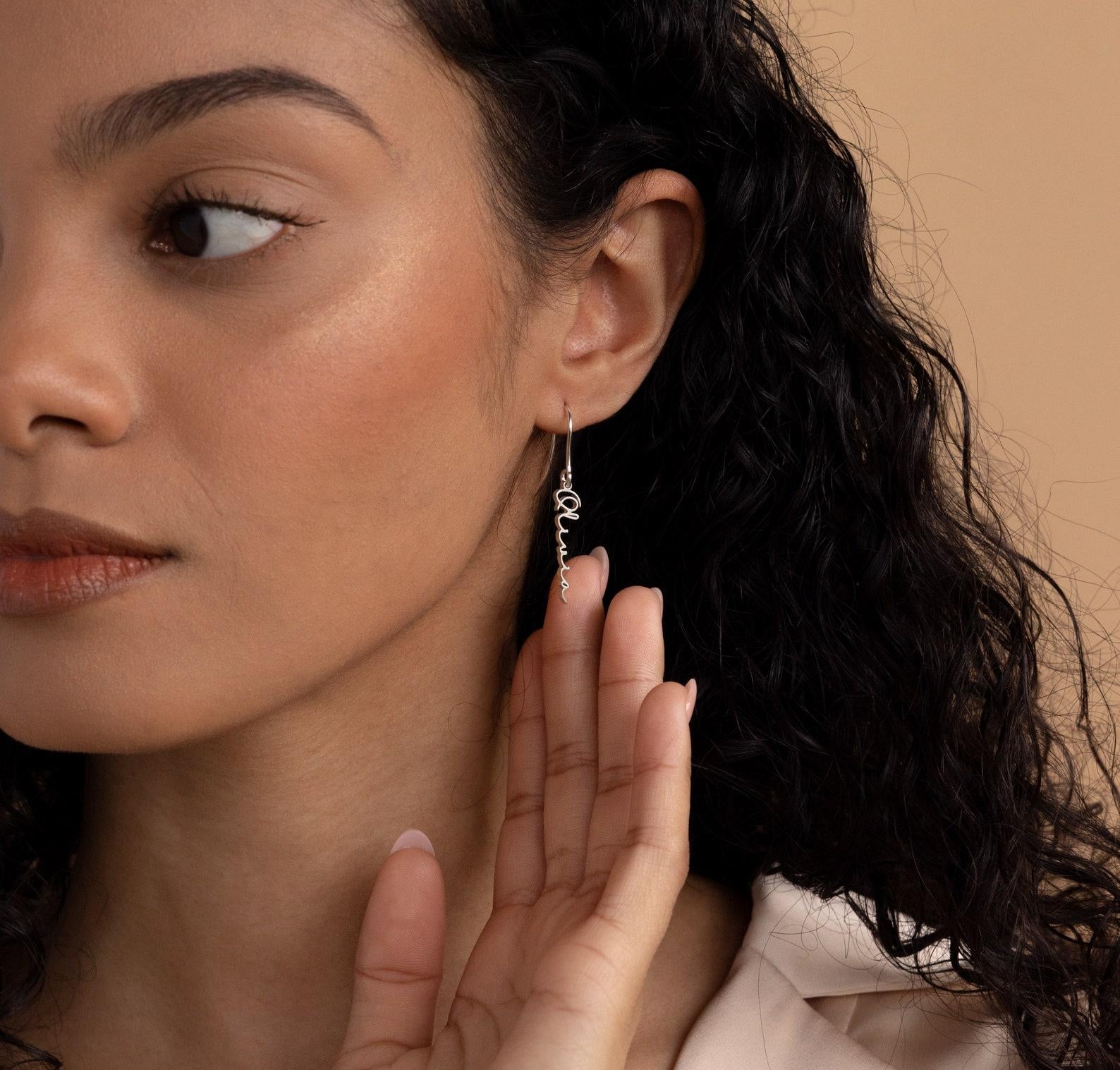 Personalized Dainty Name Earrings