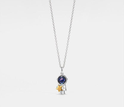 Custom Astronaut Star Projection Necklace