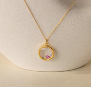 Trendy Minimalist Circle Locket Necklace