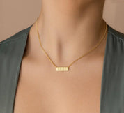 Personalized Dainty Bar Name Necklace