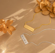 Personalized Dainty Bar Name Necklace