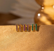 Personalized Birthstone Bar Earrings for Everyday Wear