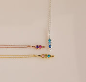 Birthstone Pod Necklace with Charm