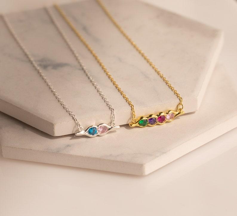 Personalized Birthstone Necklace for Moms