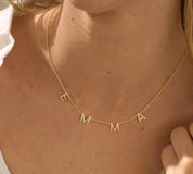 Personalized Tiny Pave Initial Necklace