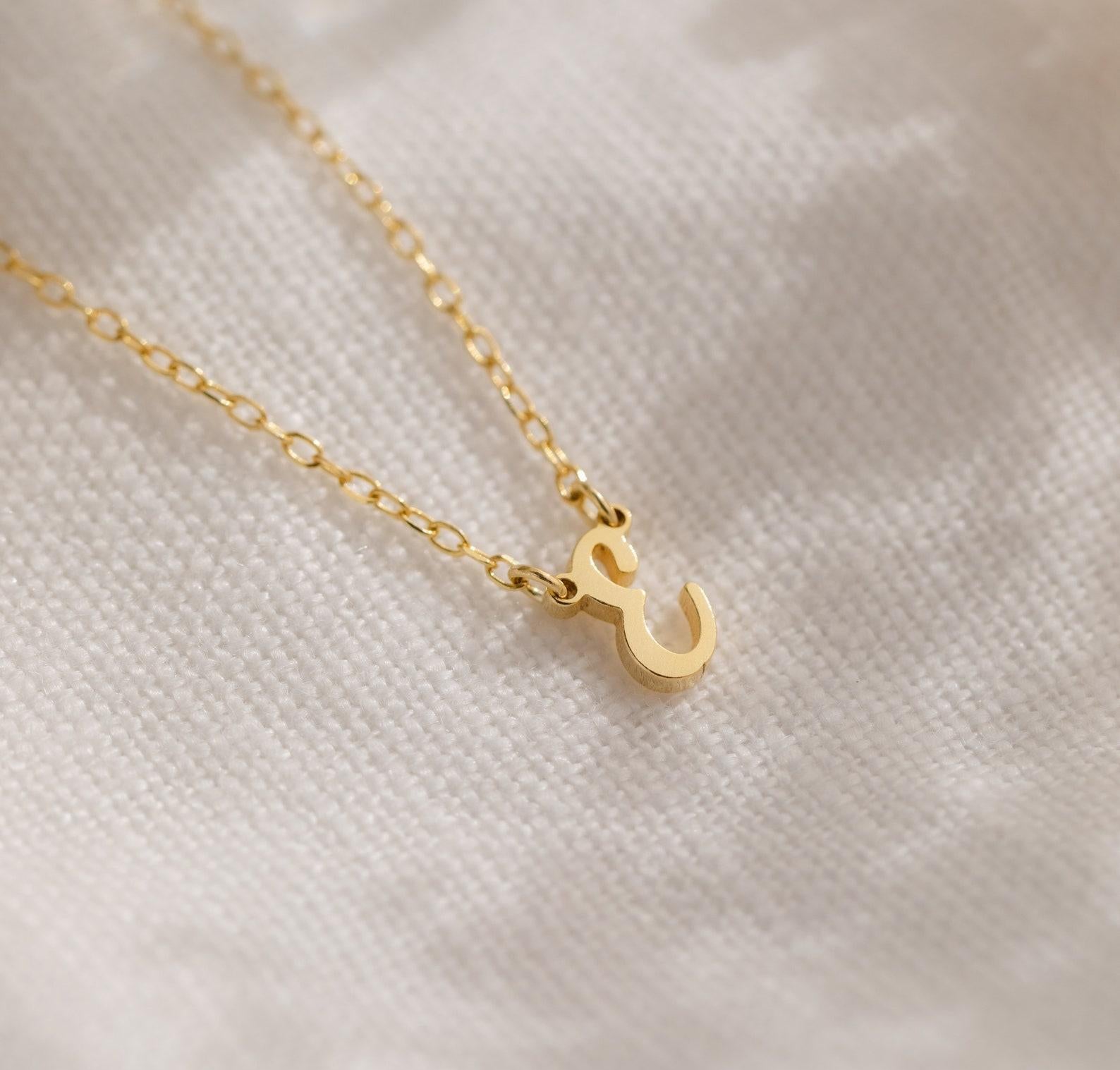 Gold Initial Necklace for Everyday Wear