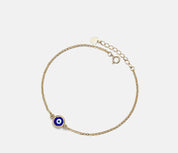 Turkish Evil Eye Charm Bracelet Silver