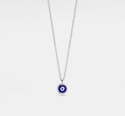 Turkish Evil Eye Sterling Silver Necklace