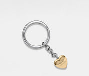 Personalized Sterling Silver Heart Photo Keychain