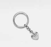 Personalized Sterling Silver Heart Photo Keychain