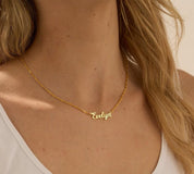 Personalized Dainty Name Necklace in Gold