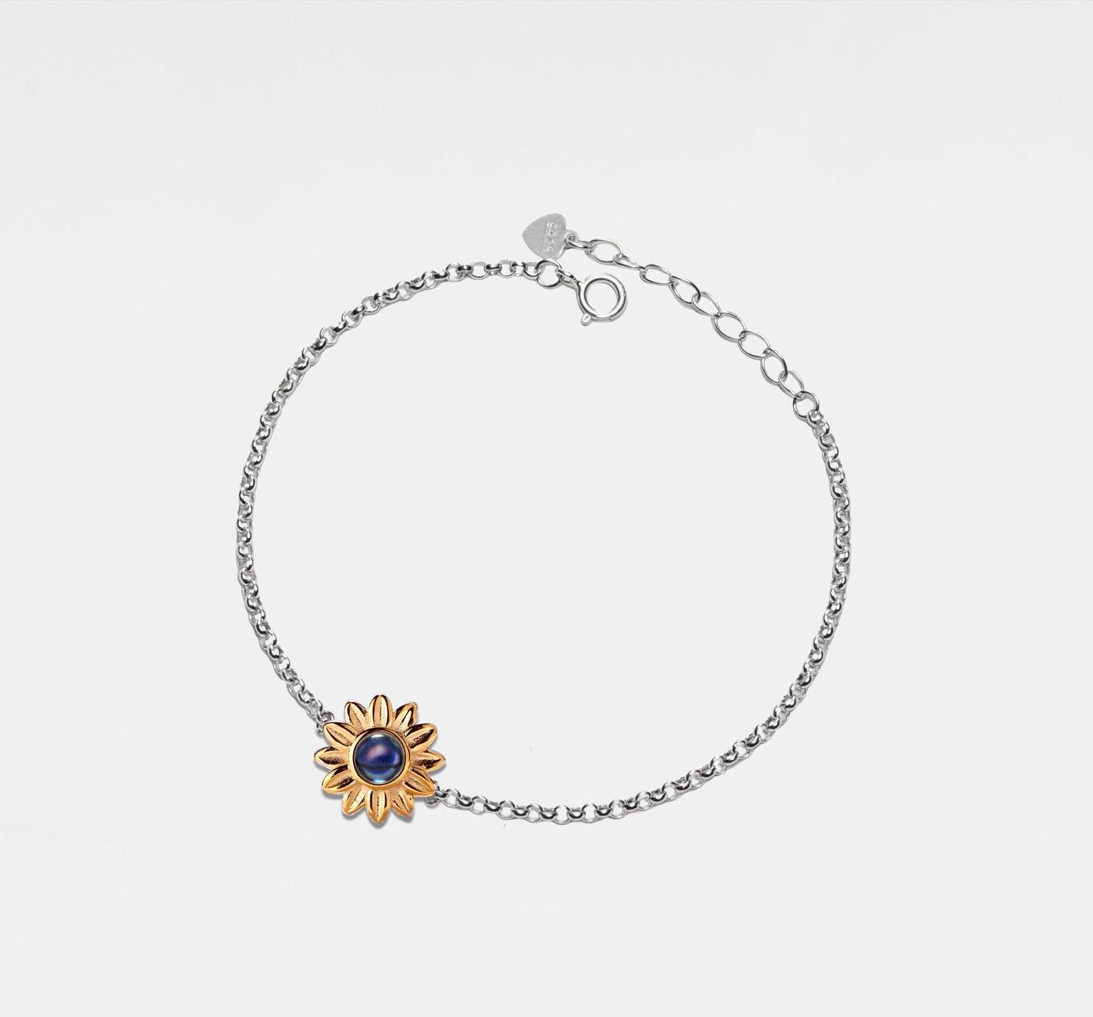 Personalized Sunflower Projection Bracelet