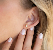 Dainty Birthstone Cartilage Stud Earrings