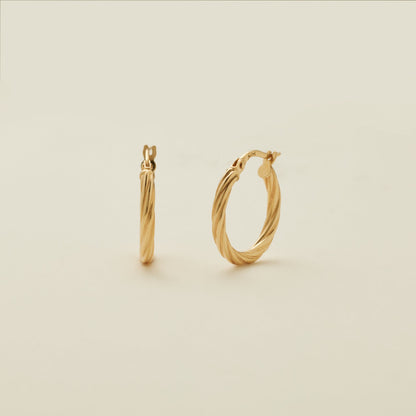 Personalized Twisted Hoop Earrings