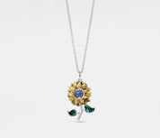 Personalized Sunflower Projection Necklace